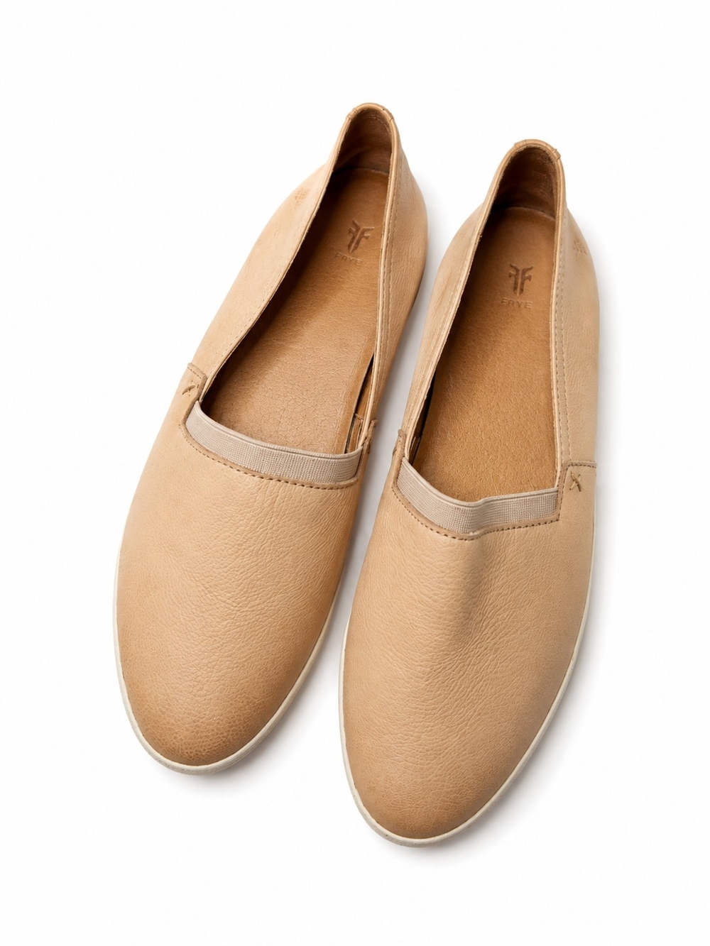Frye Women's Size 10 Tan Leather Slip-On Flats Loafers